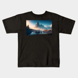 Natural landscape on another planet Kids T-Shirt